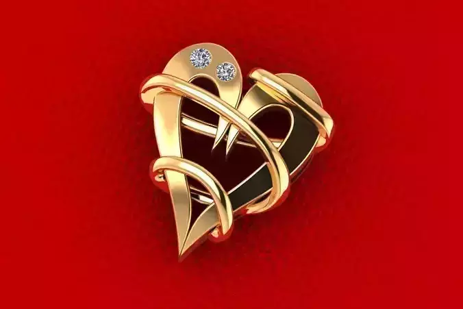 Heart Pendant PPD-155-DIA