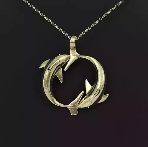 Pisces Zodiac Pendant 3D print model