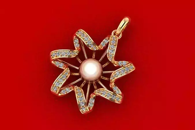 PPD-165-DIA Twist Pear Love Pendant