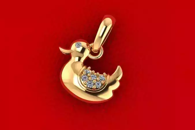 PPD-183-DIA Duck Pendant