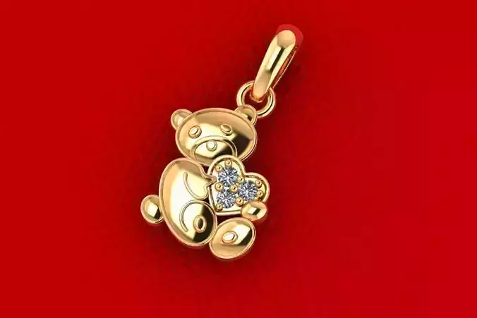 PPD-196-DIA Bear Cut Pendant