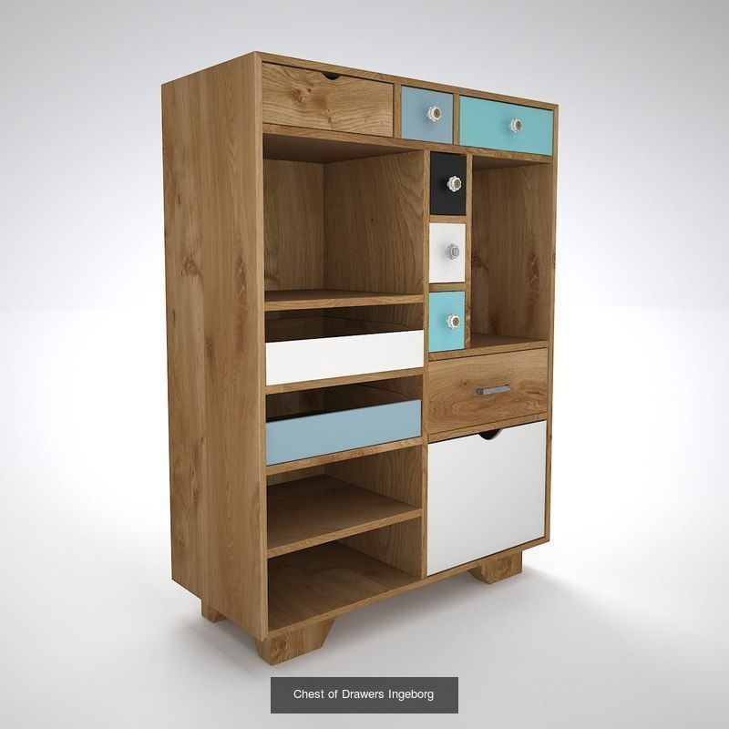 Chests-of-drawers in Scandinavian style 3D Model Collection
