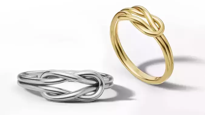 Infinity Knot ring 3dmodel printable 