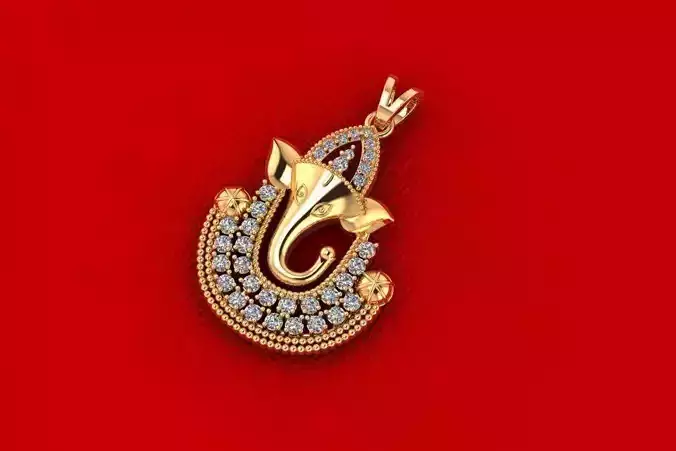 PPD-265-DIA Elephant Pendant