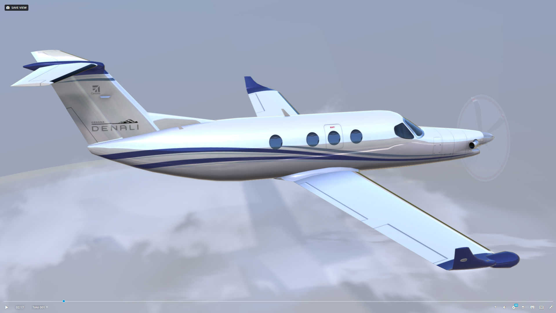 Cessna Textron Denali Low-poly 3D model_3
