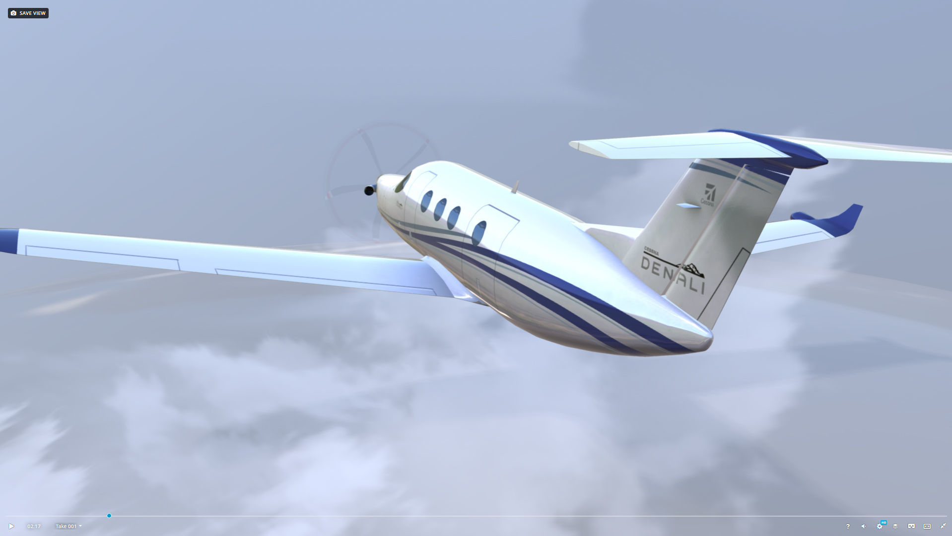 Cessna Textron Denali Low-poly 3D model_2