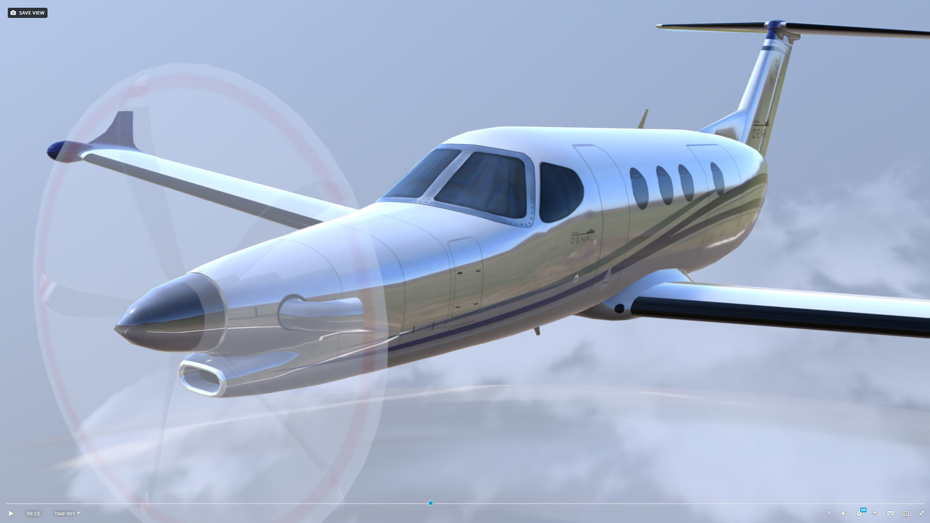 Cessna Textron Denali Low-poly 3D model_1