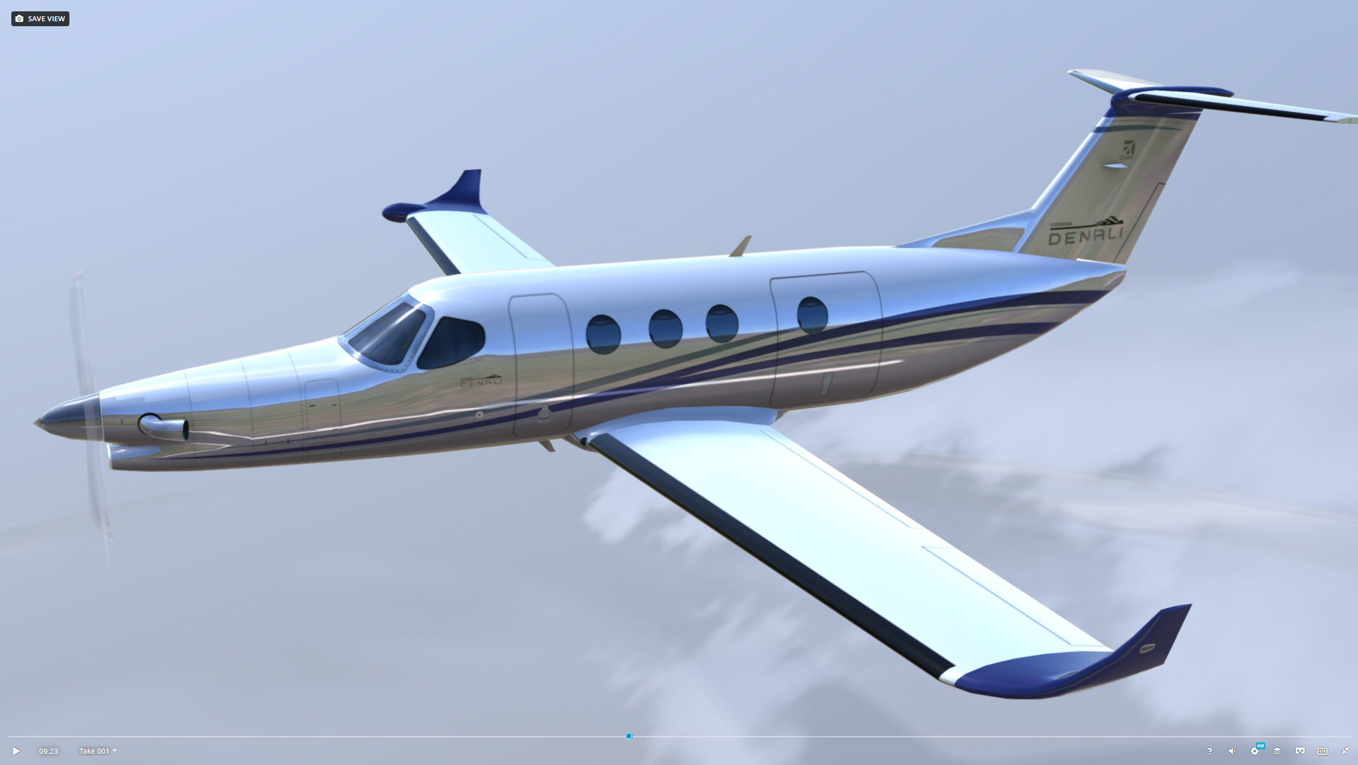 Cessna Textron Denali Low-poly 3D model_6