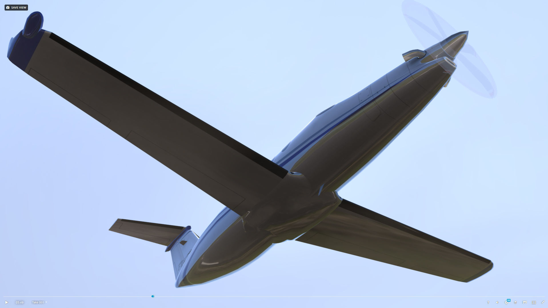 Cessna Textron Denali Low-poly 3D model_7