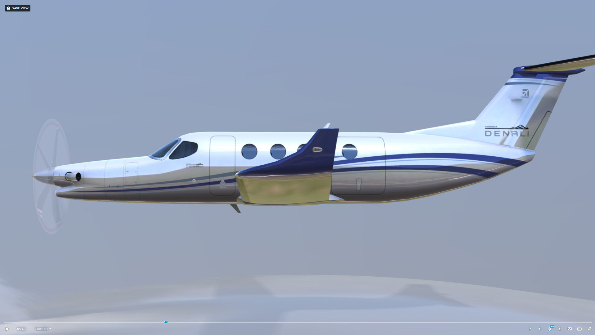 Cessna Textron Denali Low-poly 3D model_5