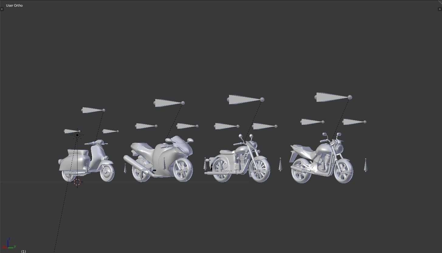 BIKES PACK Low-poly 3D model_7