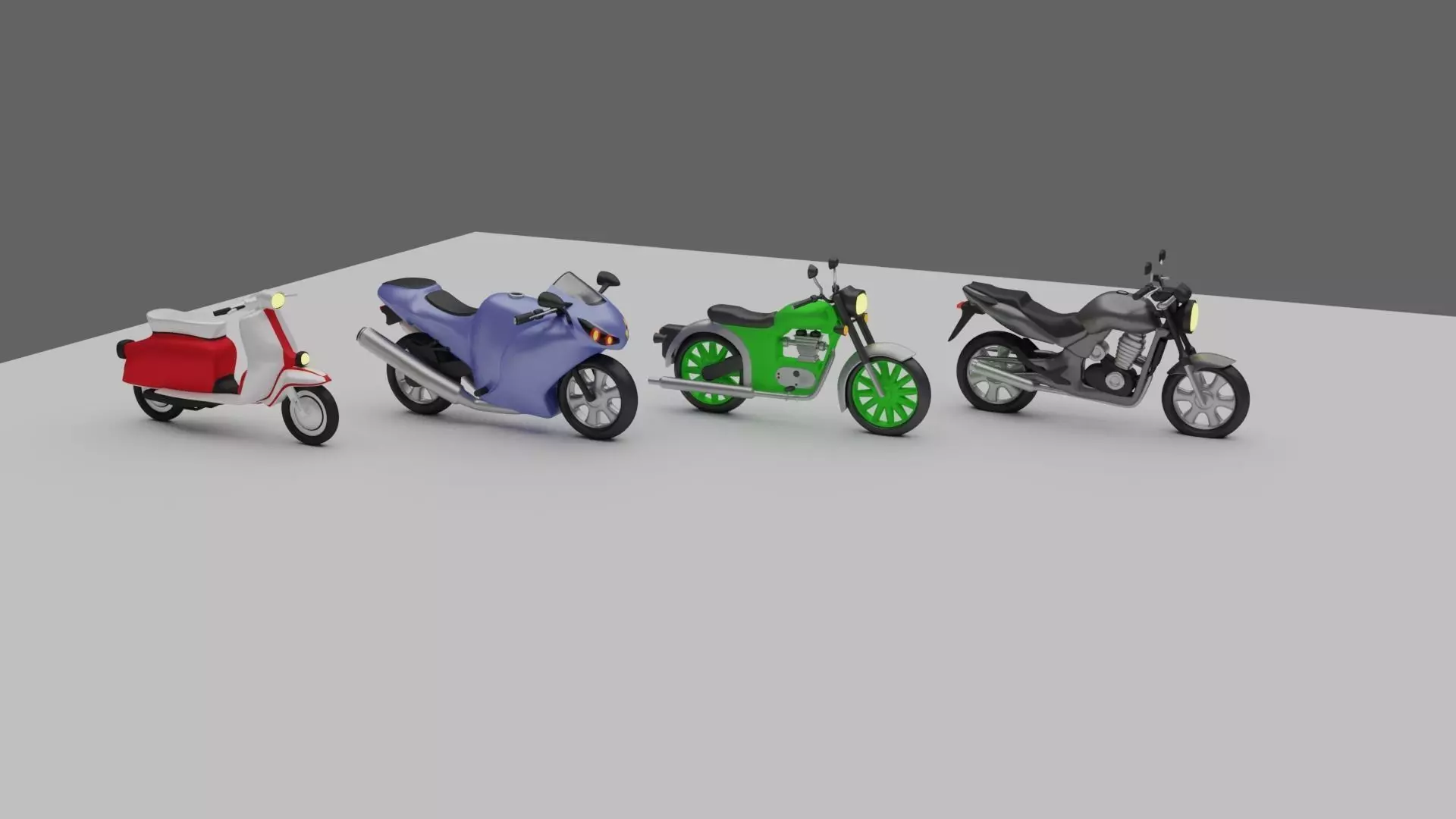 BIKES PACK Low-poly 3D model_0