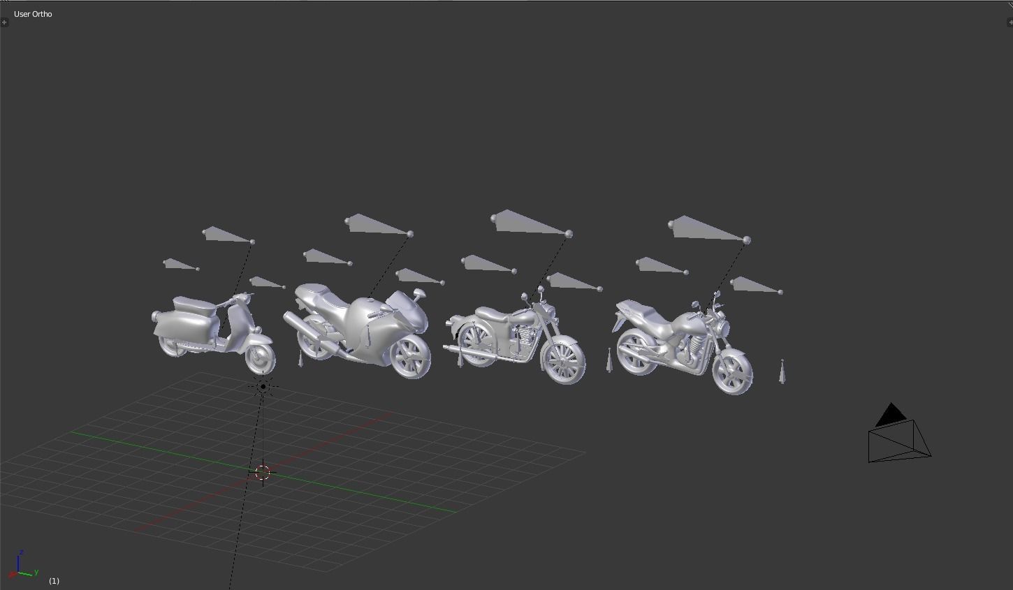 BIKES PACK Low-poly 3D model_5