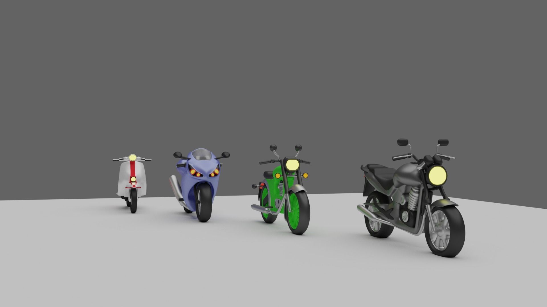 BIKES PACK Low-poly 3D model_2