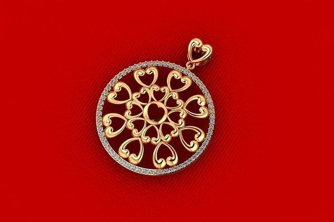 Heart Pendant R33 3D print model