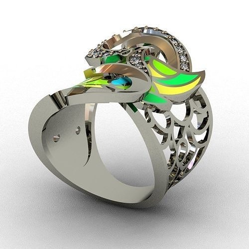 Julia heart ring 3D print model