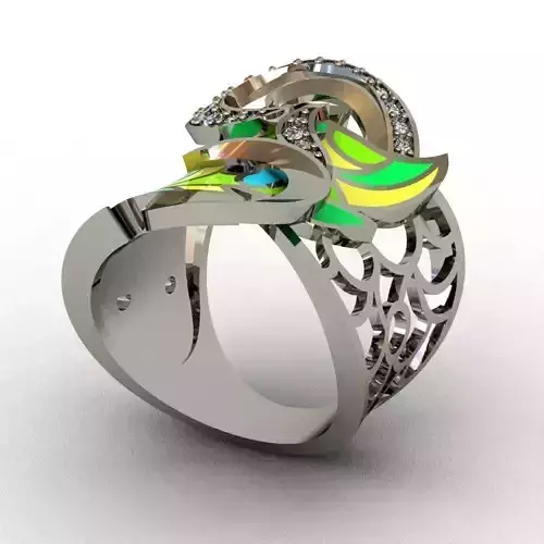 Julia heart ring 3D print model