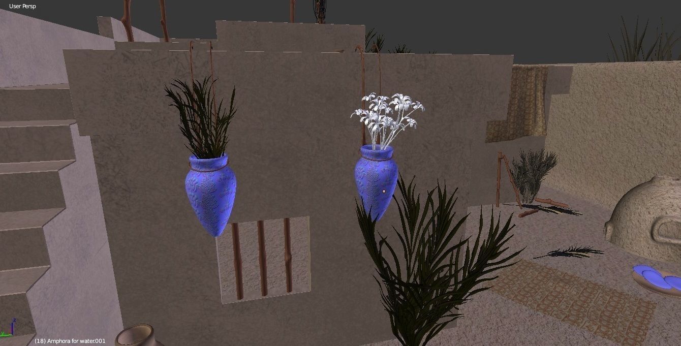 Ancient Egyptian House  3D model_11