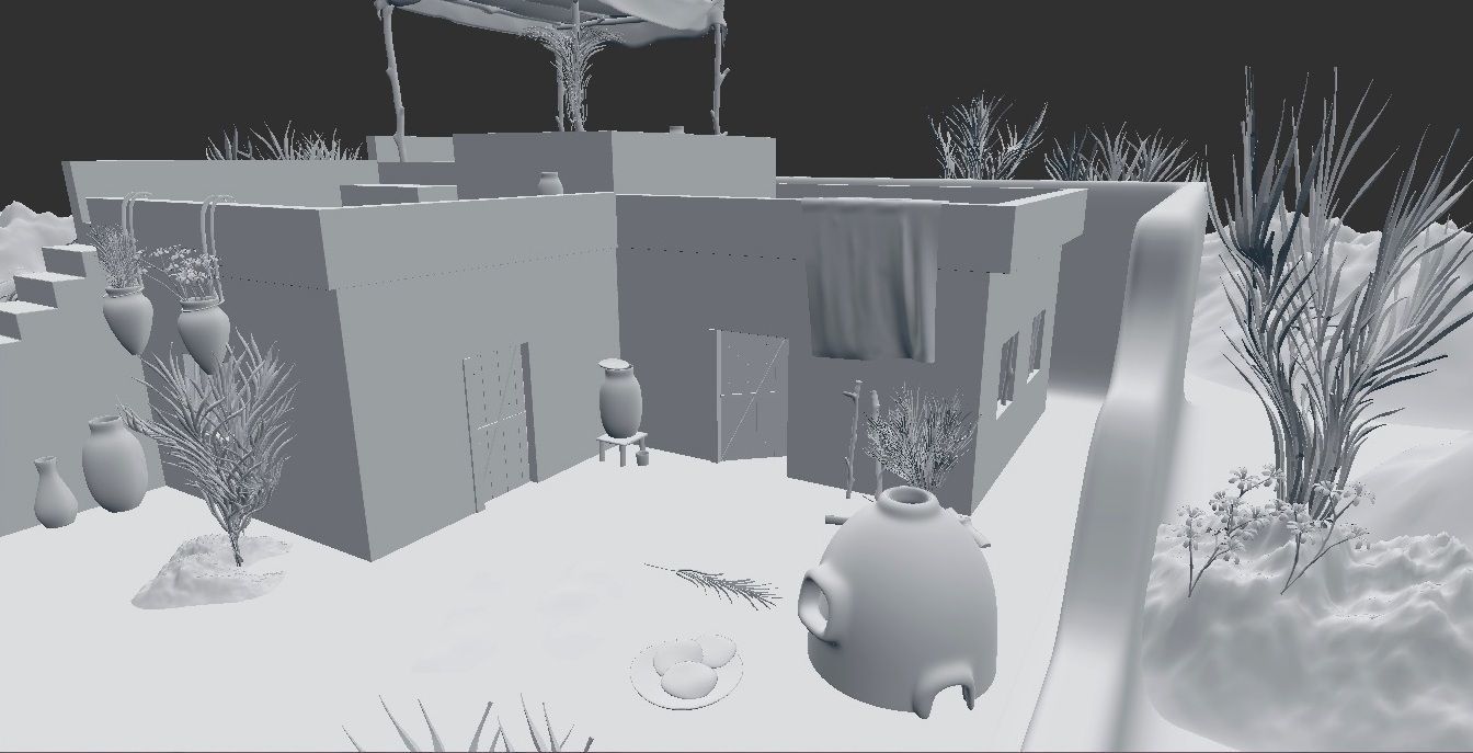 Ancient Egyptian House  3D model_7