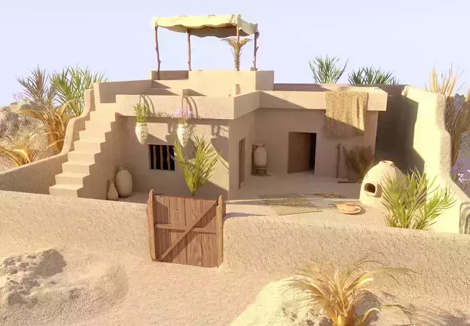 Ancient Egyptian House  3D model