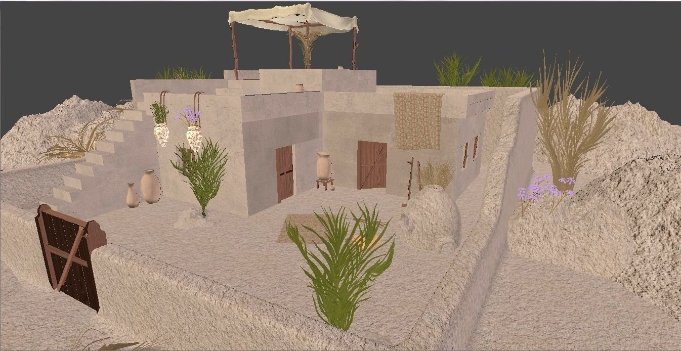 Ancient Egyptian House  3D model_13