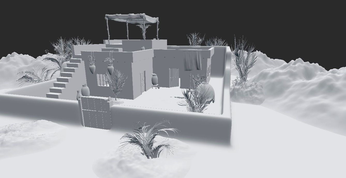 Ancient Egyptian House  3D model_9
