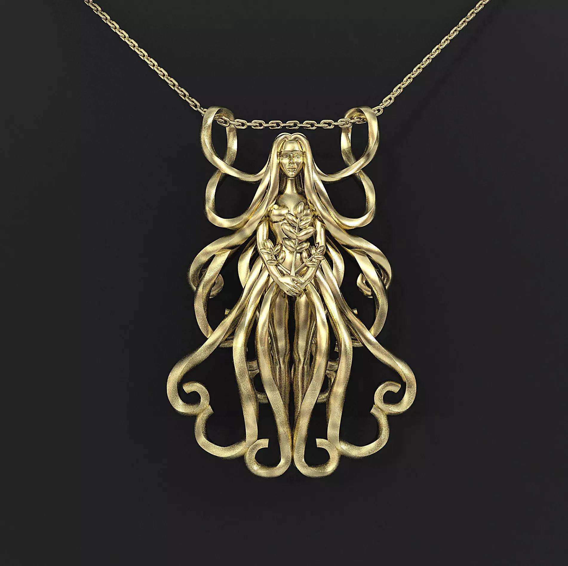 Virgo Zodiac Pendant 3D print model_0