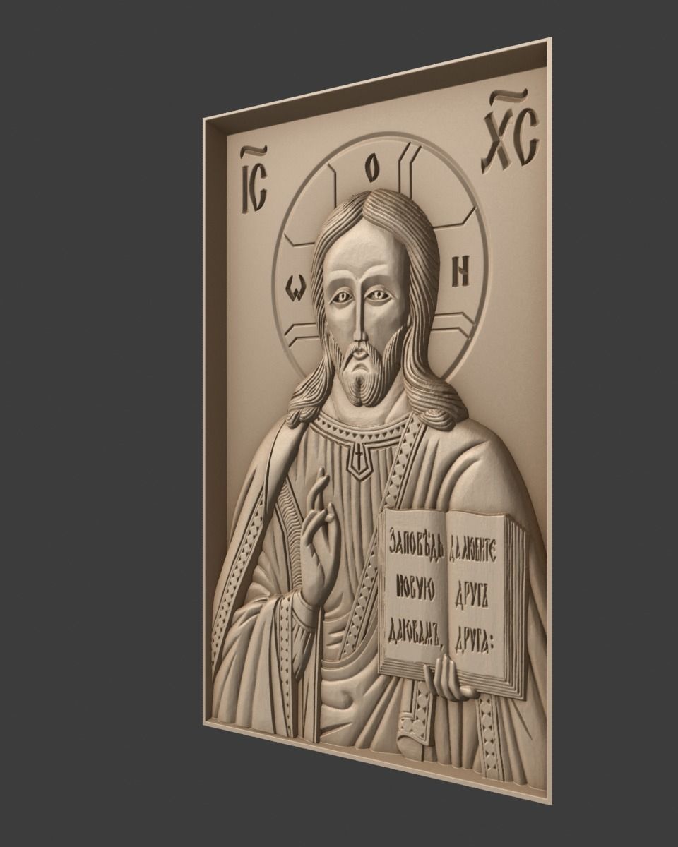 Orthodox Christian Icon of Christ 3D print model_2
