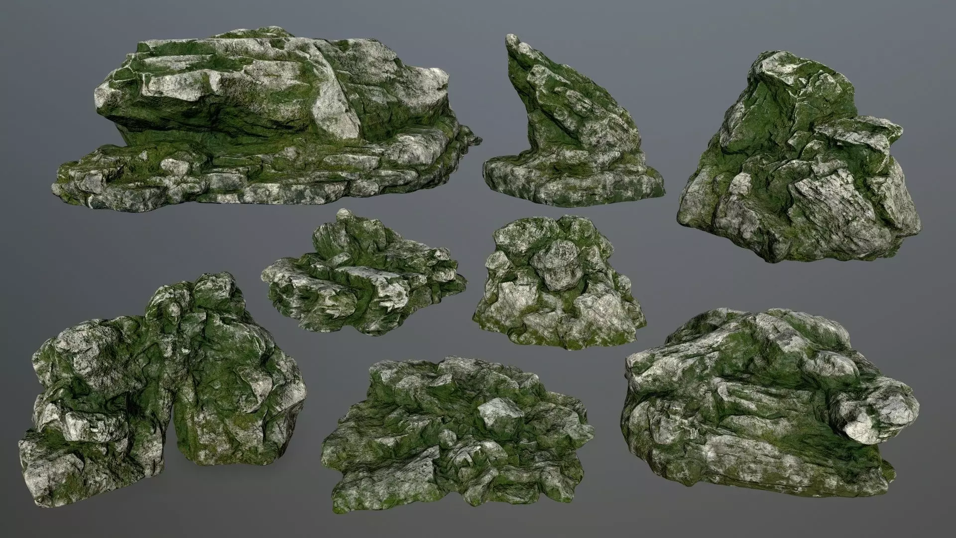 rocks rock Low-poly 3D model_0