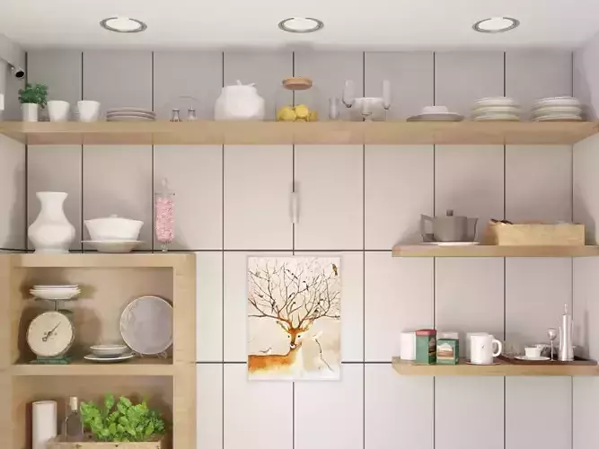 Modern kitchen interior 3D model