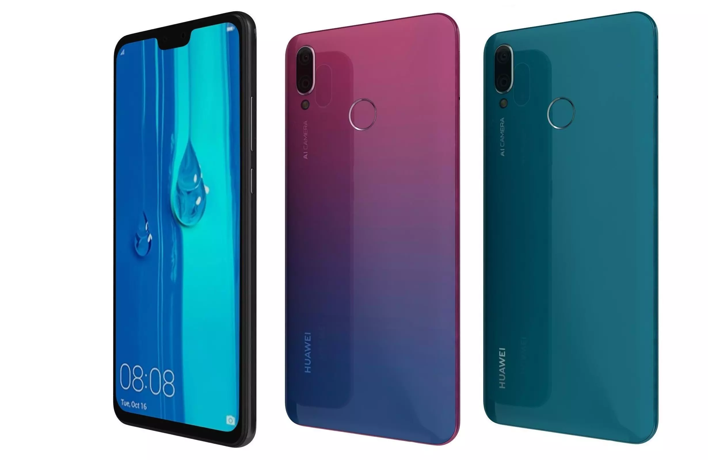 Huawei Y9 2019 All Colors 3D model_0