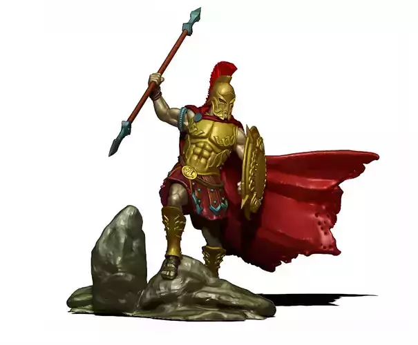 greek hoplite - phobos - 35mm scale  3D print model
