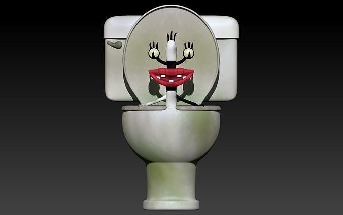 Oblina toilet with woman in it 3D print model