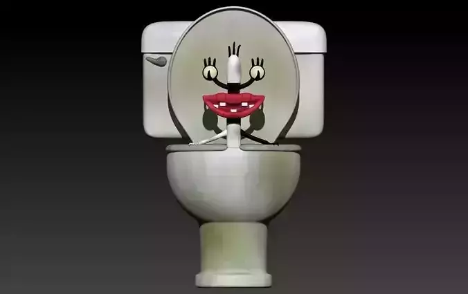 Oblina toilet with woman in it