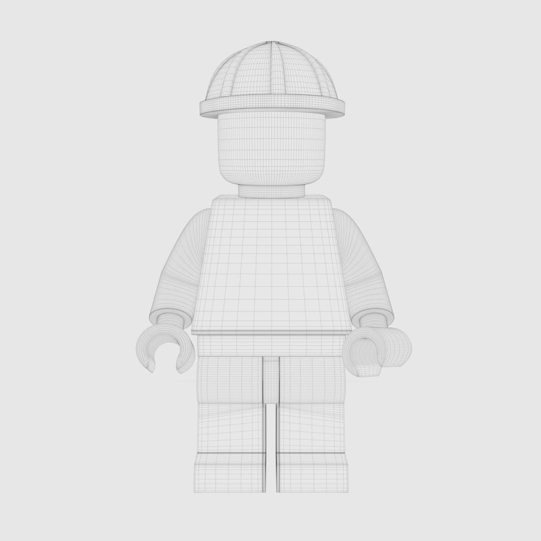 LEGO minifigure - Construction worker 3D model_11