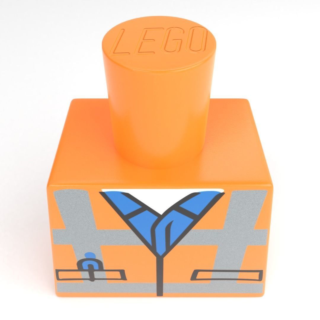 LEGO minifigure - Construction worker 3D model_16