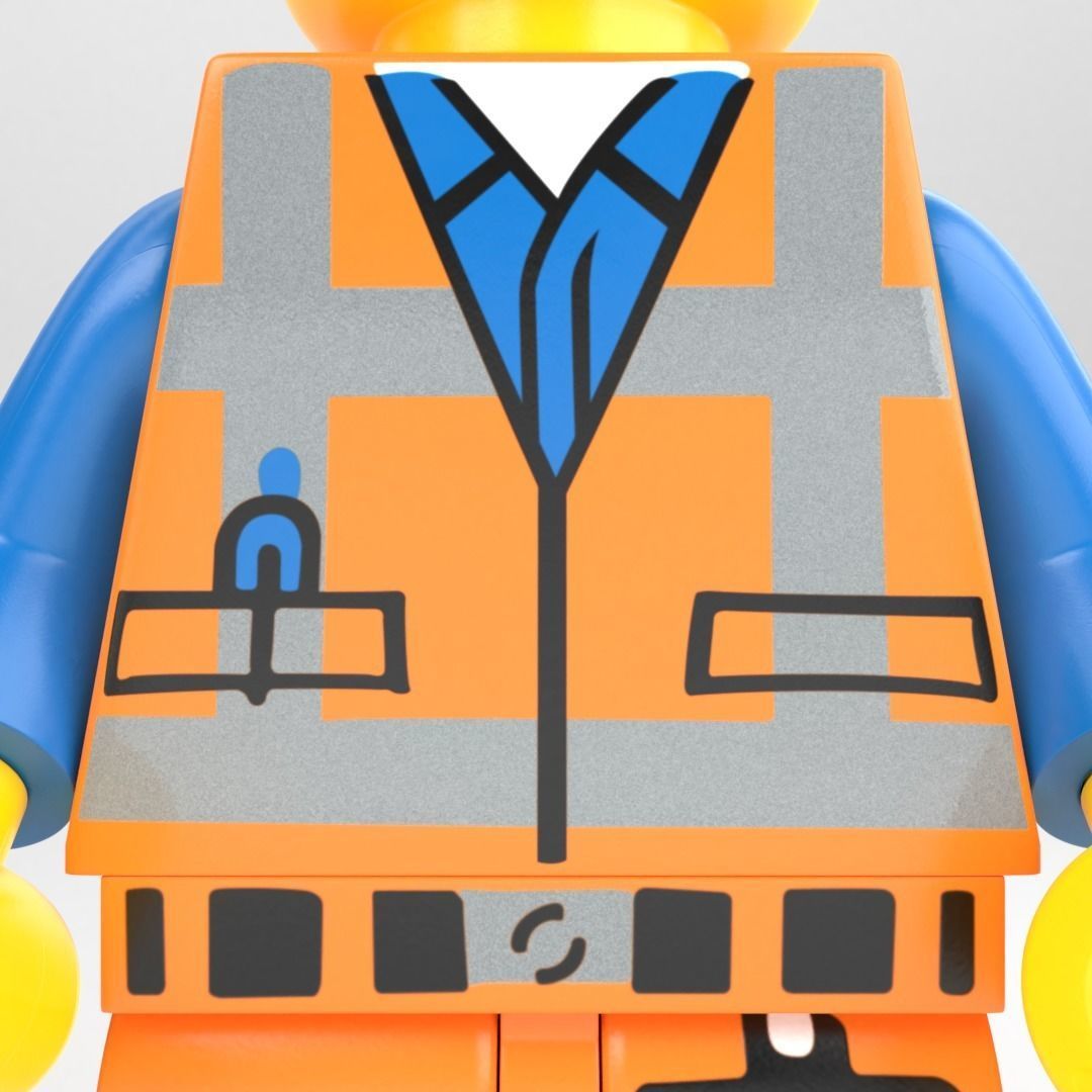 LEGO minifigure - Construction worker 3D model_13