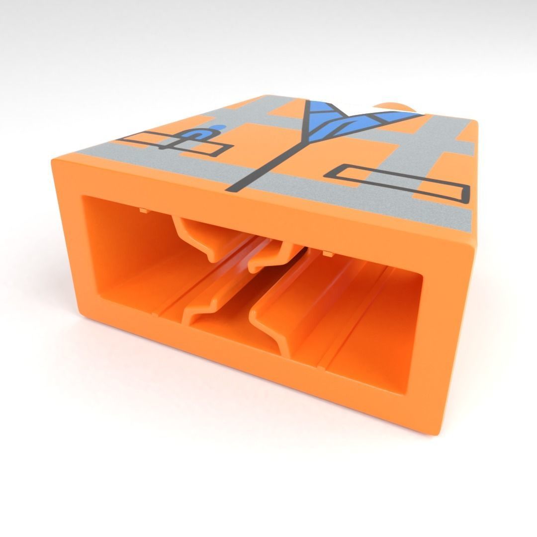 LEGO minifigure - Construction worker 3D model_17