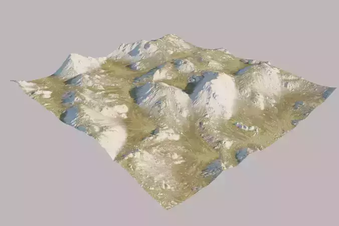 Scottisch Highland Landscape Surface 3D model