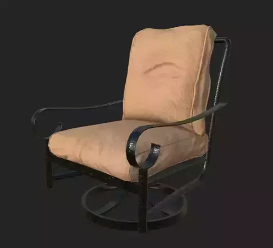 Outdoor Chair Low Poly