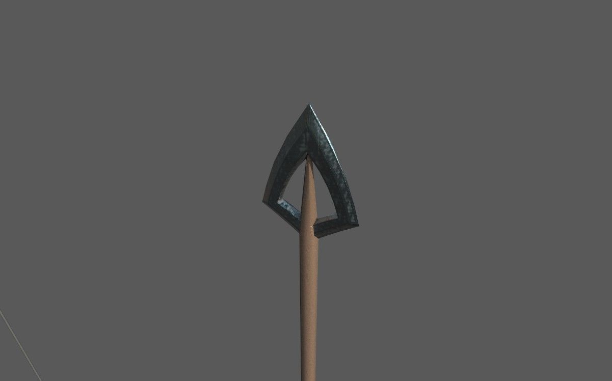 Bow Set Low Poly leather bag with arrow in it Low-poly 3D model_2
