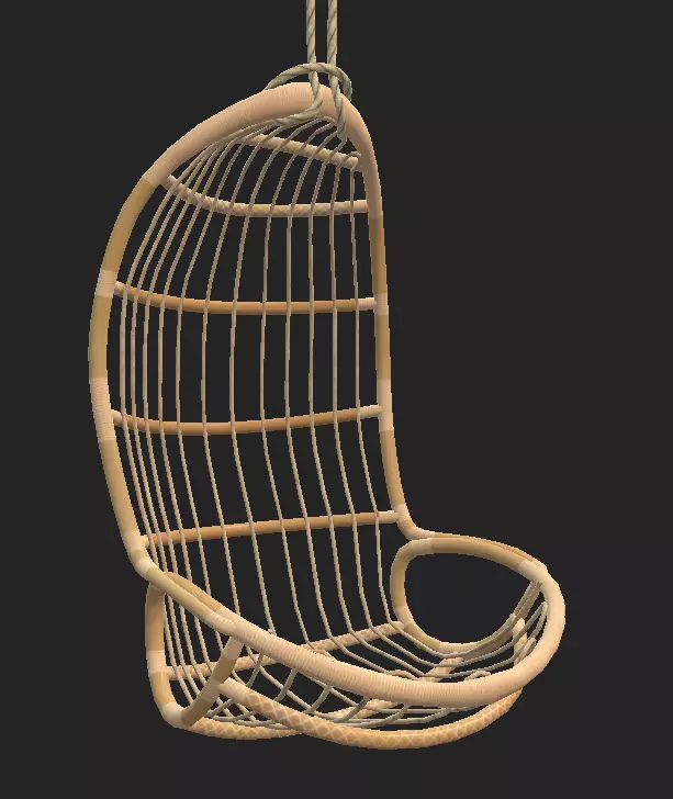 Hanging Chair Low Poly Low-poly 3D model_0
