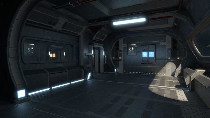 Intrepid spaceship Free low-poly 3D model