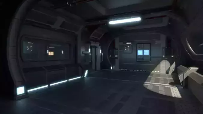 Intrepid spaceship Free low-poly 3D model