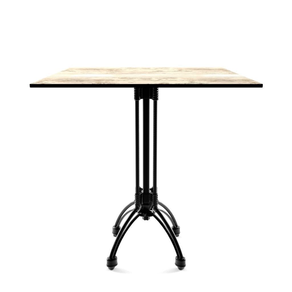 Table square with metal legs and wood top 3D model_6
