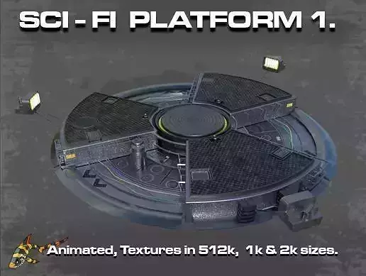 SCI FI PLATFORM 1 3D model