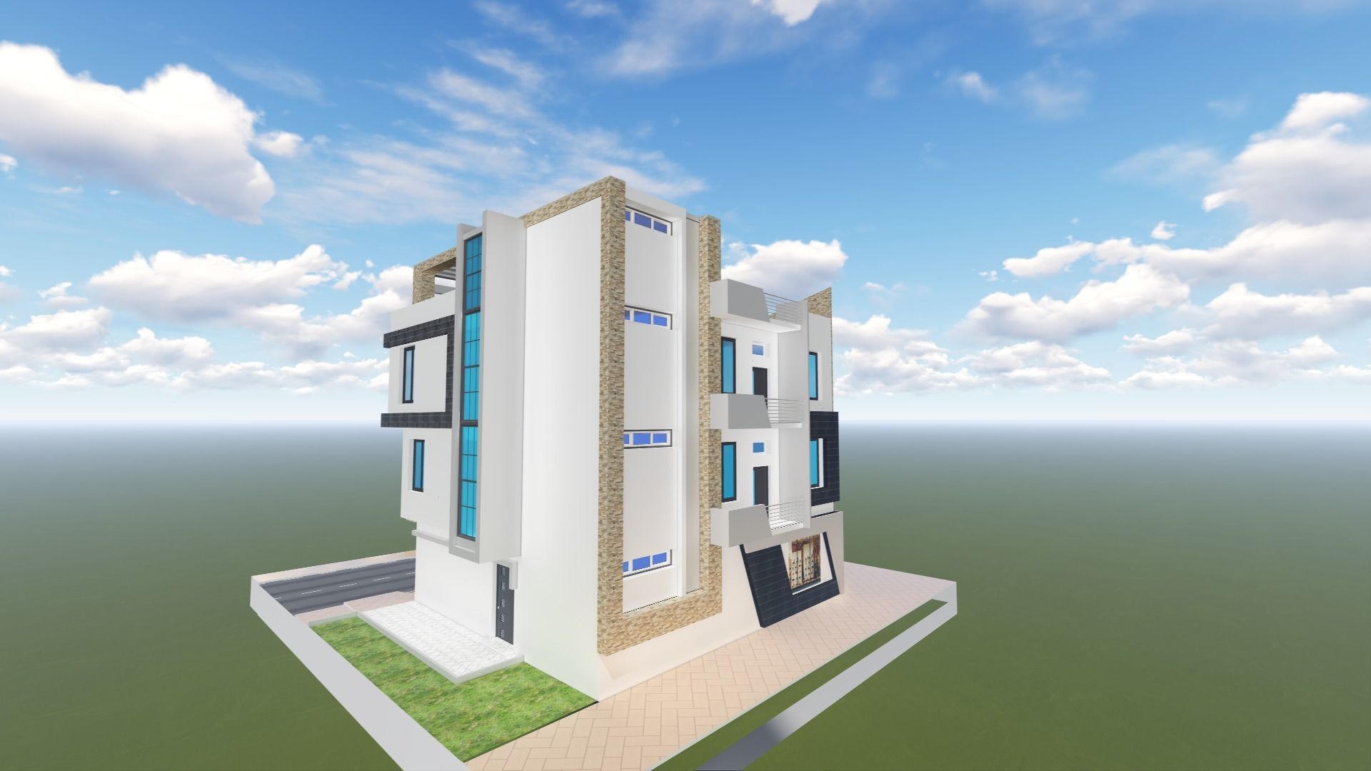 3D HOUSE MODERNE 3D print model_3