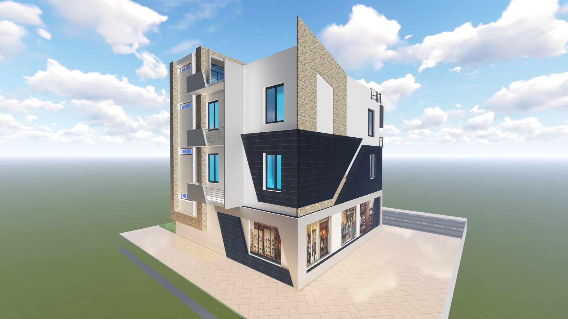 3D HOUSE MODERNE 3D print model_2