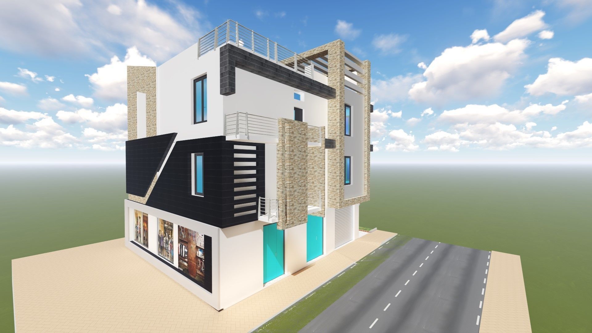 3D HOUSE MODERNE 3D print model_1