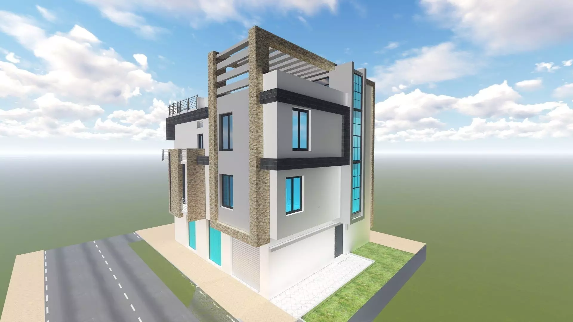 3D HOUSE MODERNE 3D print model_0